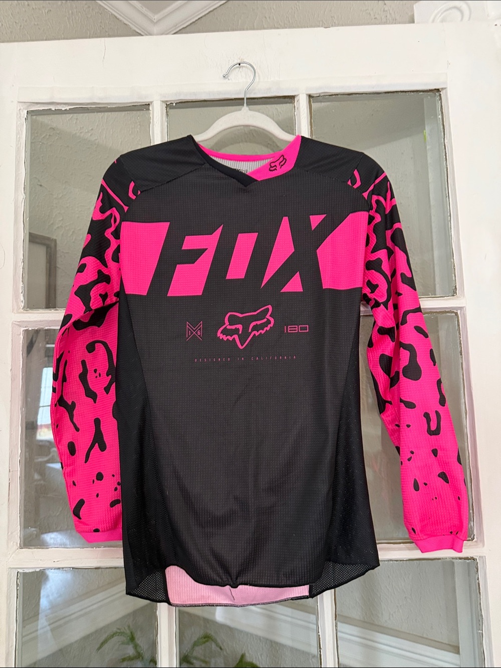 Fox Men’s MX Jersey in Black and Hot Pink